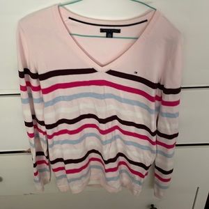Pink striped sweater